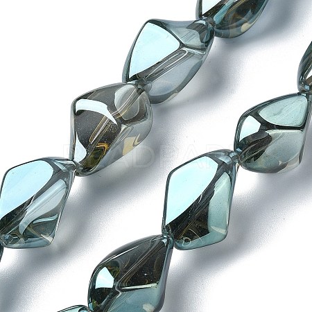 Electroplate Transparent Glass Beads Strands EGLA-E060-01A-FR02-1