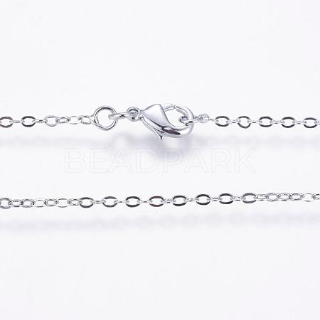 Rack Plating Brass Chain Necklaces MAK-G002-09P-1