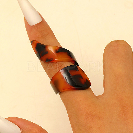 Acrylic Cuff Open Rings for Women WG2411B-03-1