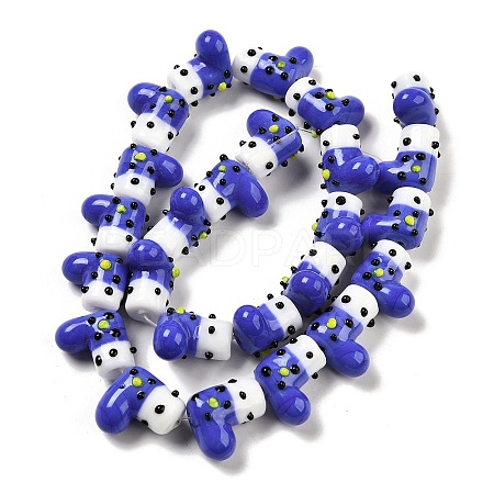 Handmade Lampwork Bumpy Beads Strands LAMP-U001-01F-1-1