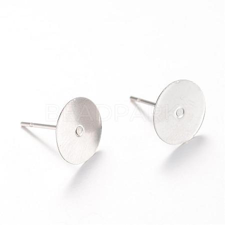 Tarnish Resistant 304 Stainless Steel Stud Earring Findings STAS-T007-6mm-01-1