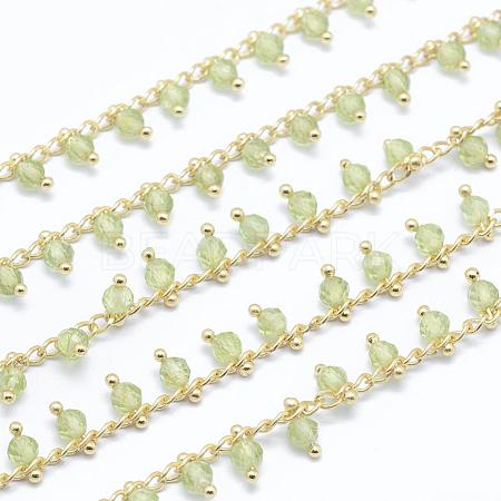 Natural Peridot Handmade Beaded Chains CHC-P003-11L-1