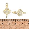 Brass Micro Pave Clear Cubic Zirconia Pendants KK-B177-06G-3