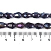 Transparent Electroplate Glass Beads Strands EGLA-N013-T4mm-B06-4