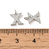 Initial Letter Brass Micro Pave Cubic Zirconia Pendants ZIRC-F008-X-3