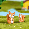 30Pcs PVC Plastic Squirrel Miniature Ornaments DJEW-SP0001-27-7