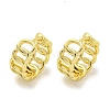 Chain-Shaped Brass Hoop Earrings EJEW-L211-009B-G-1