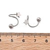 304 Stainless Steel Spiral Cartilage Earrings AJEW-A062-04P-02-4