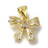 Rack Plating Brass Micro Pave Cubic Zirconia Charms KK-G500-14A-G-1