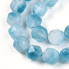 Dyed Natural White Jade Beads Strands G-T139-8mm-45X-4