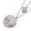 304 Stainless Steel Tiered Necklaces NJEW-E141-22-3