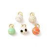 Brass Enamel Pendants KK-P294-38G-M-1