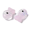 Handmade Foil Lampwork Fish Beads FOIL-Z001-01G-2