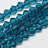 Imitate Austrian Crystal Bicone Glass Beads Strands X-GLAA-F029-4x4mm-01-1