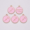 Alloy Enamel Pendants X-ENAM-S124-01B-09F-2