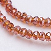 1 Strand Electroplate Glass Beads Strands X-EGLA-J025-F15-3