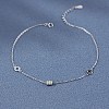 925 Sterling Silver Anklets AJEW-BB60887-A-5