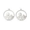 Non-Tarnish 304 Stainless Steel Pendants STAS-L268-010P-2