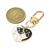 4Pcs 4 Styles Cat Alloy Enamel Pendant Decoration HJEW-JM02806-3