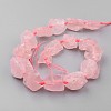 Natural Raw Rose Quartz Beads Strands G-D833-20-2