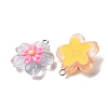Transparent Resin Pendants RESI-A046-05A-3