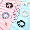 5Pcs 5 Style Natural & Synthetic Mixed Gemstone & Pearl & Shell Star Beaded Stretch Bracelets Set BJEW-JB09495-2