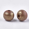 Hand Painting Natural Wood Beads WOOD-S053-06-2