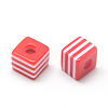Opaque Stripe Resin Beads RESI-S342-10x10-M-3