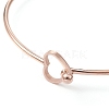 Stainless Steel Hollow Out Heart Bangle BJEW-YW0001-08RG-2