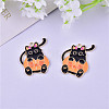 Halloween Theme Alloy Enamel Pendants HAWE-PW0001-075C-1