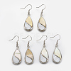 Shell Dangle Earrings EJEW-F184-02P-1