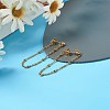 Chain Shape Dangle Stud Earring for Girl Women EJEW-JE04617-4