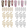 24Pcs 4 Styles Alloy Rhinestone Cabochons MRMJ-OC0004-10-1