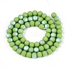 Frosted Opaque Glass Beads Strands GLAA-T032-P6mm-MBB06-2
