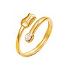 304 Stainless Steel Rhinestone Cuff Open Rings WGC2E6C-02-2