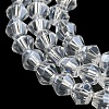 Transparent Electroplate Glass Beads Strands GLAA-F029-4mm-C13-3