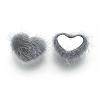 Faux Mink Fur Covered Cabochons WOVE-F021-05S-04-2