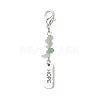 8Pcs 8 Styles Alloy Rectangle with Inspirational Word Pendant Decoration HJEW-JM02376-4
