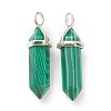 Synthetic Malachite Pointed Pendants G-M378-01P-A13-2