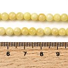 Natural Yellow Jade Beadd Strands X-G-A274-A01-4mm-5