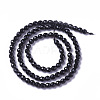 Natural Black Onyx Beads Strands G-F596-28-2mm-2