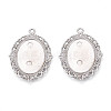 Non-Tarnish 304 Stainless Steel Pendant Cabochon Settings STAS-N114-02P-1