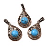 Synthetic Turquoise Pendants G-H065-02R-10-1