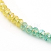 Rainbow Personalized Electroplate Glass Beaded Necklaces NJEW-JN03410-02-3