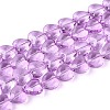 Baking Paint Transparent Glass Beads Strands DGLA-N021-01A-05-1