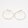 Brass Hoop Earrings X-KK-S348-406C-1