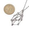 3Pcs 3 Sizes 304 Stainless Steel Singapore Chain Macrame Pouch Pendant Necklace Making SA-CJ982C-P-3