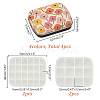 4Pcs 4 Colors Frosted Printed Tinplate Trinket Storage Boxes with Hinged Lid CON-AR0001-14-2