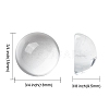 Transparent Half Round Glass Cabochons X-GGLA-R027-18mm-2