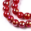 Electroplate Opaque Glass Beads Strands LS-GLAA-T032-P8mm-AB04-2